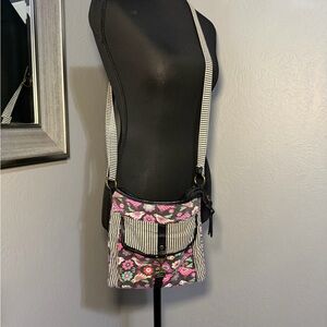 Y2K Floral Love Bird Boho Shoulder Bag Purse .